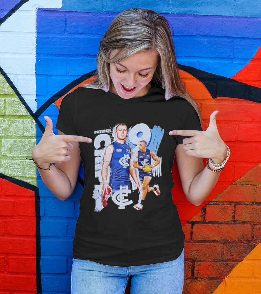 Patrick Cripps Carlton Blues AFL Star Number 9 T-Shirt