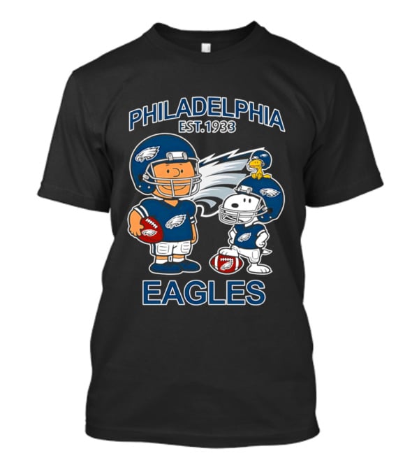 Philadelphia Est 1933 Eagles Charlie Brown Snoopy Football Team T-Shirt