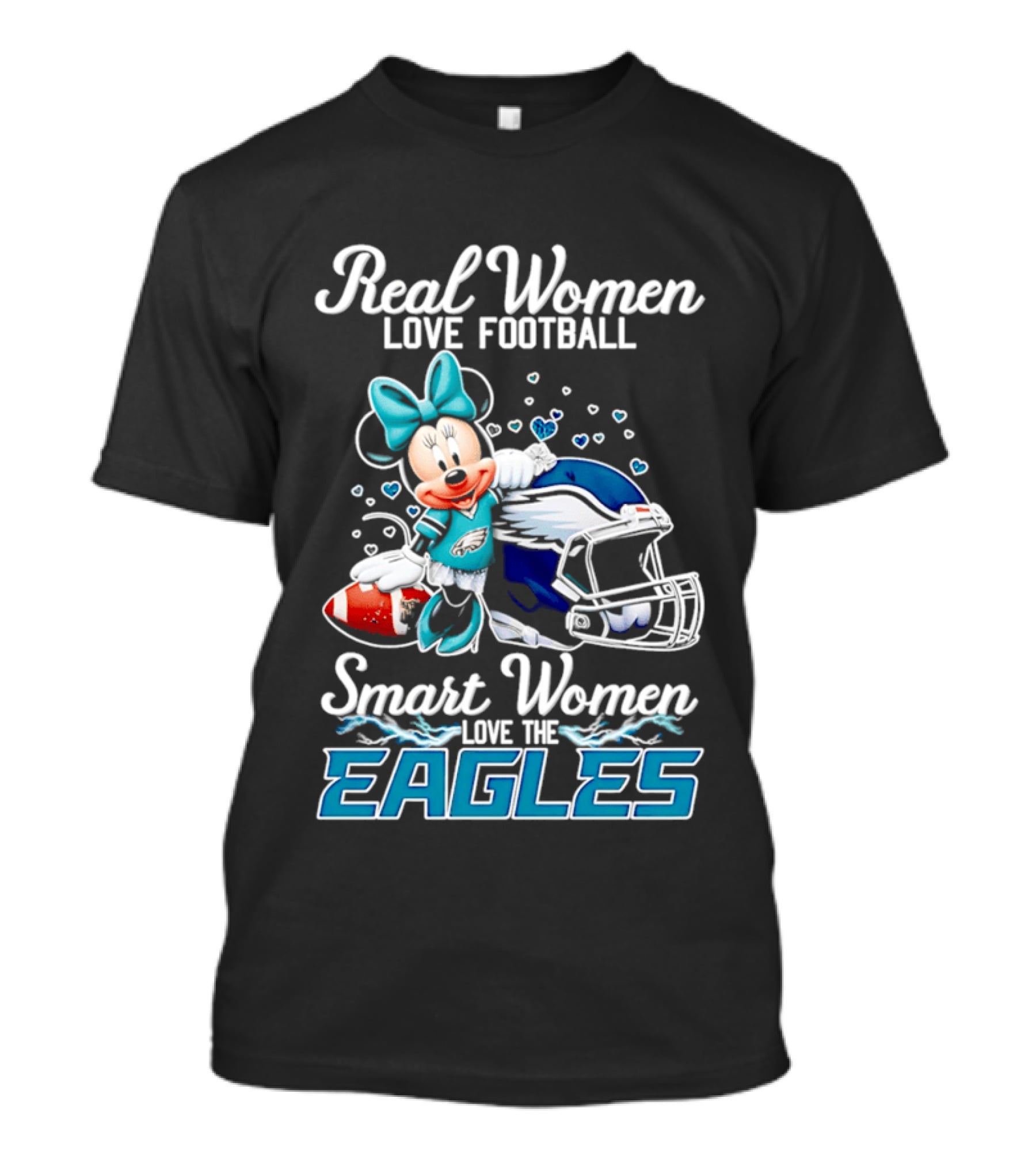 Real Women Love Football Smart Women Love The Eagles Minnie T-Shirt