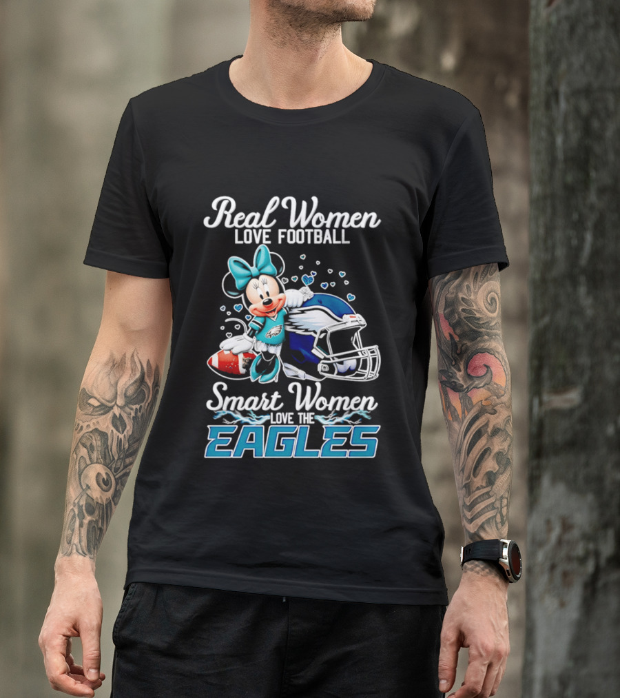 Real Women Love Football Smart Women Love The Eagles Minnie T-Shirt