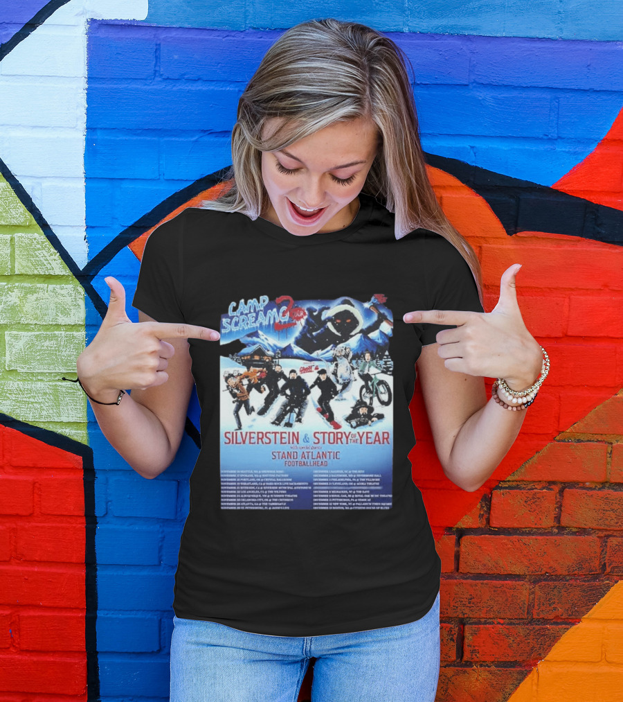 Camp Screamo 2 Tour 2026 Silverstein Story Of The Year Stand Atlantic Footballhead Dates T-Shirt