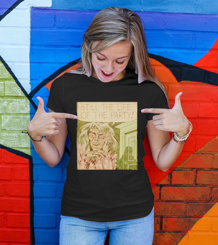 Still The Life Of The Party Horror Comic Vintage Zombie Scene T-Shirt