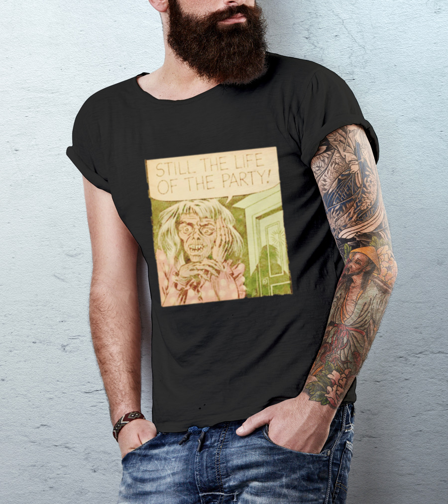 Still The Life Of The Party Horror Comic Vintage Zombie Scene T-Shirt