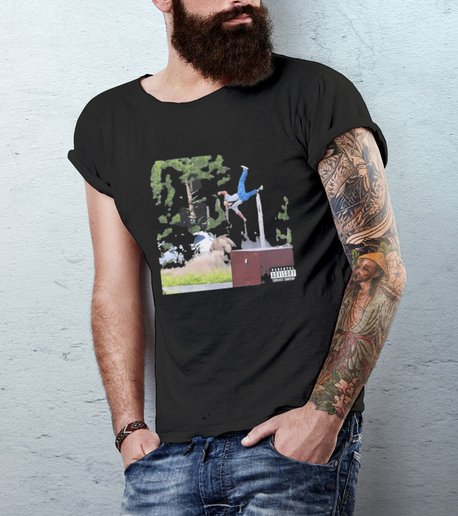 Yellowstone National Park Bison Encounter Scenic Humor Parental Advisory T-Shirt