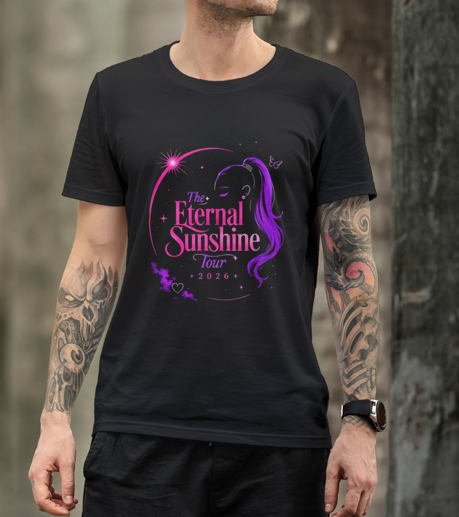 The Eternal Sunshine Tour 2026 Ariana Grande Purple Neon T-Shirt