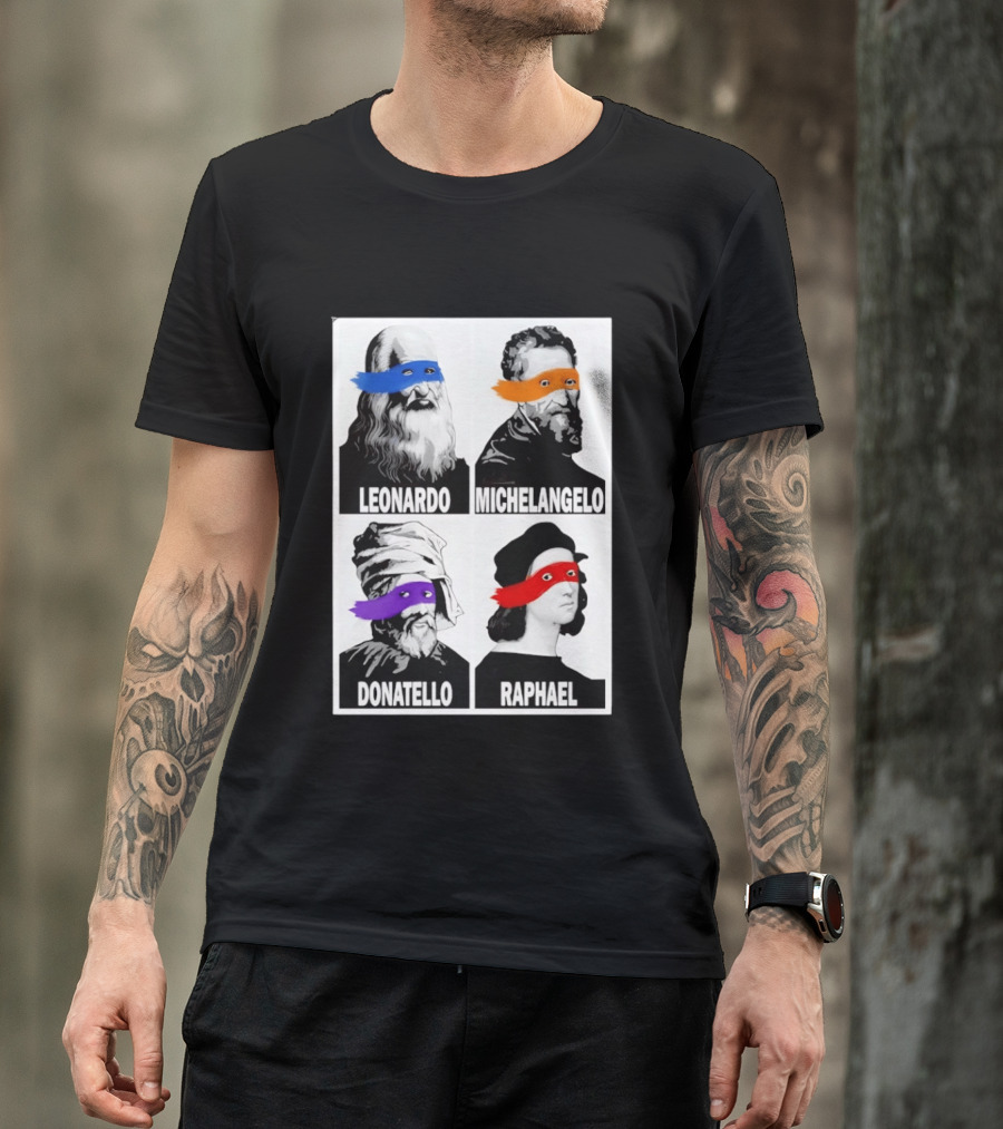 Leonardo Michelangelo Donatello Raphael The Original Ninja Masters T-Shirt