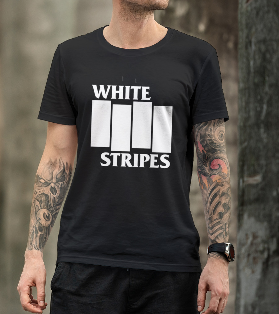 The White Stripes Band Name With Iconic Bar T-Shirt