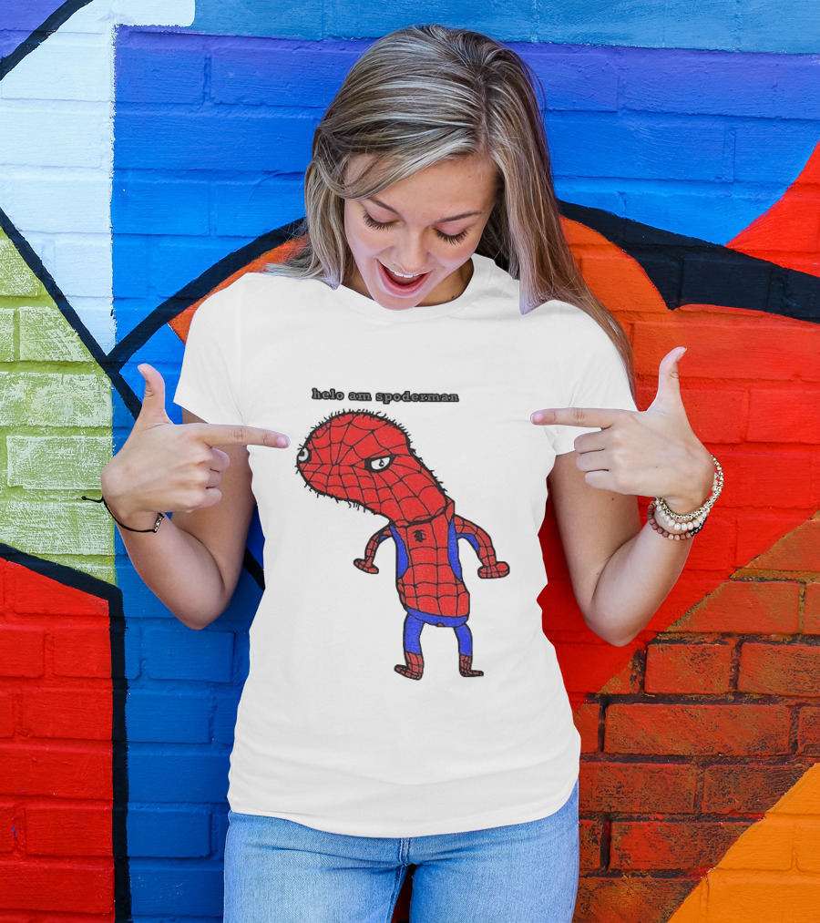 Helo Am Spoderman Spiderman Marvel Superhero Meme 2026 Comic Book T-Shirt
