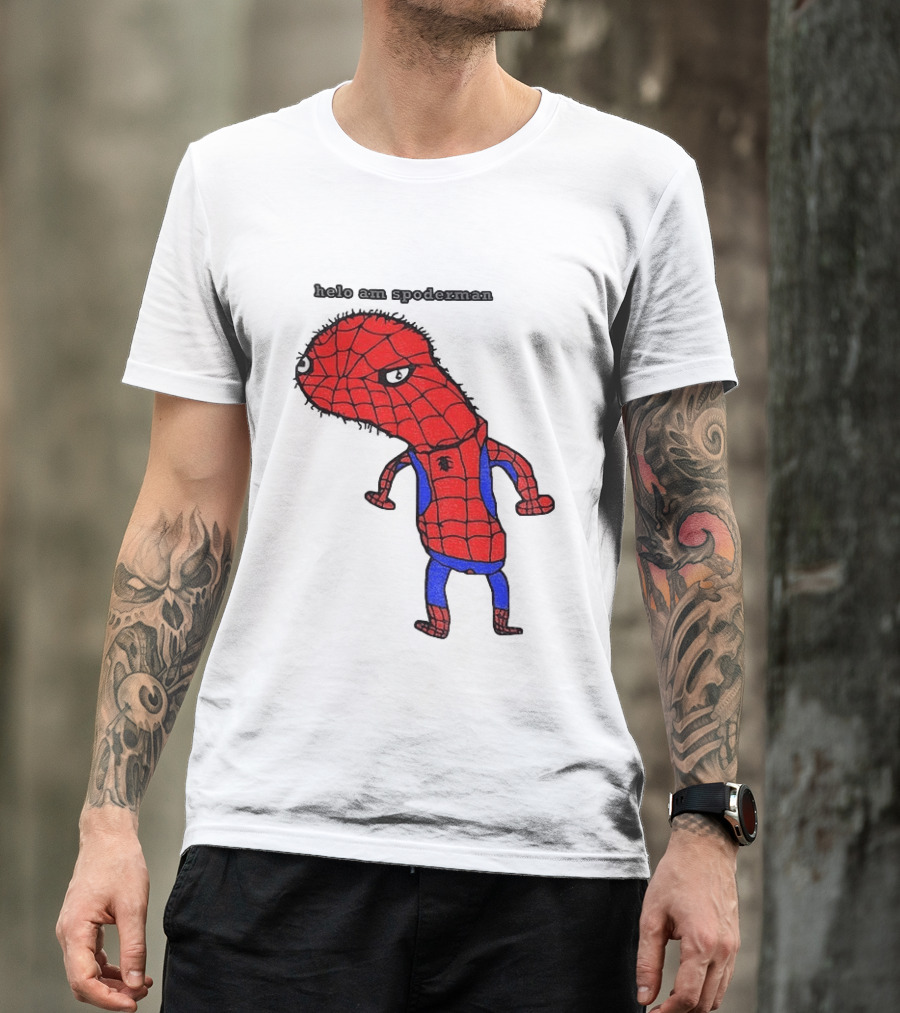 Helo Am Spoderman Spiderman Marvel Superhero Meme 2026 Comic Book T-Shirt