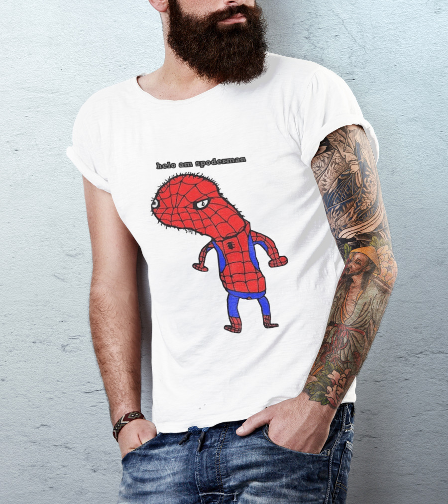 Helo Am Spoderman Spiderman Marvel Superhero Meme 2026 Comic Book T-Shirt