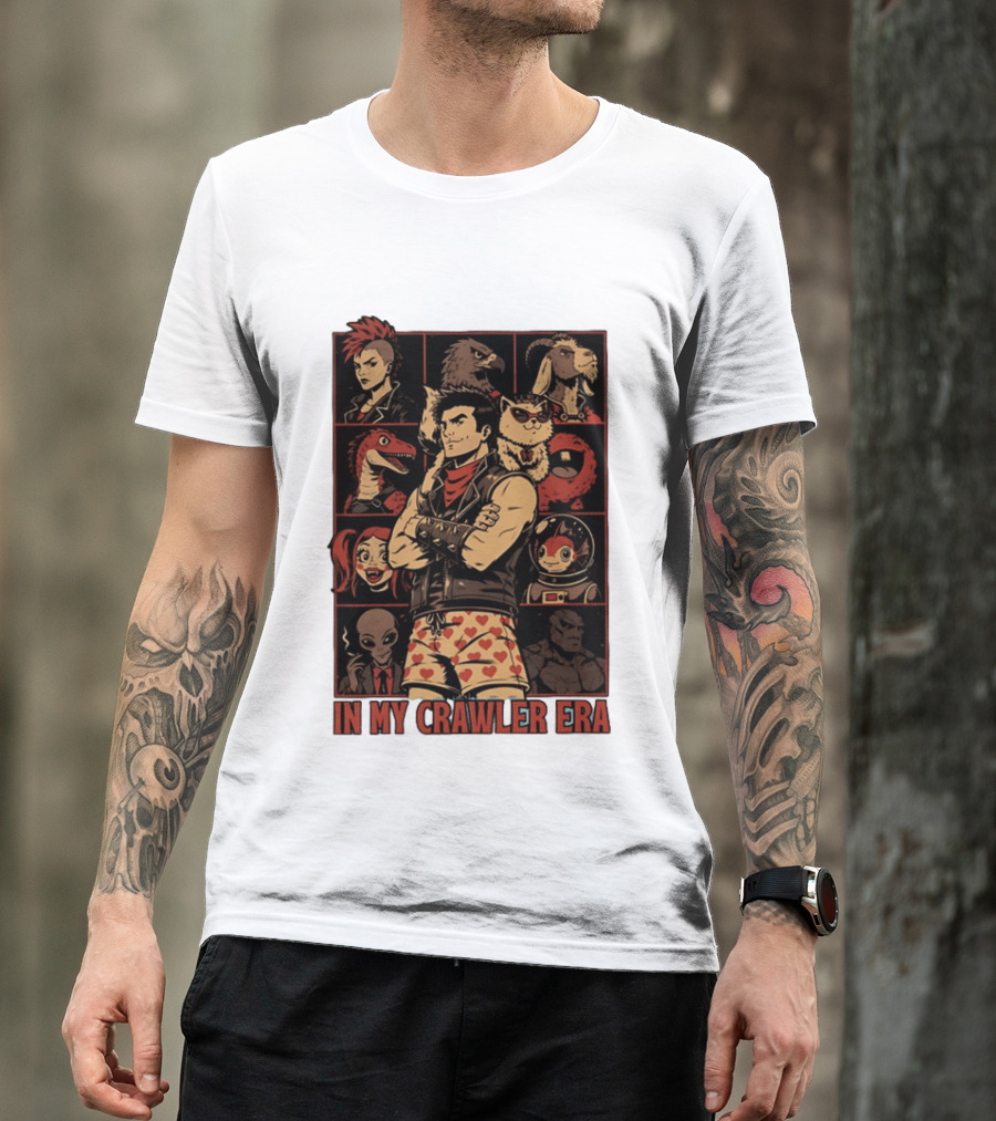 In My Crawler Era Retro Punk Characters And Animals T-Shirt