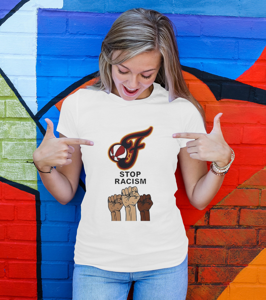 Indiana Fever Stop Racism 2026 Raised Fists T-Shirt