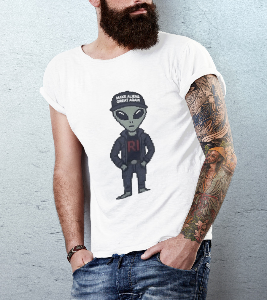 Make Aliens Great Again RI Pixel T-Shirt