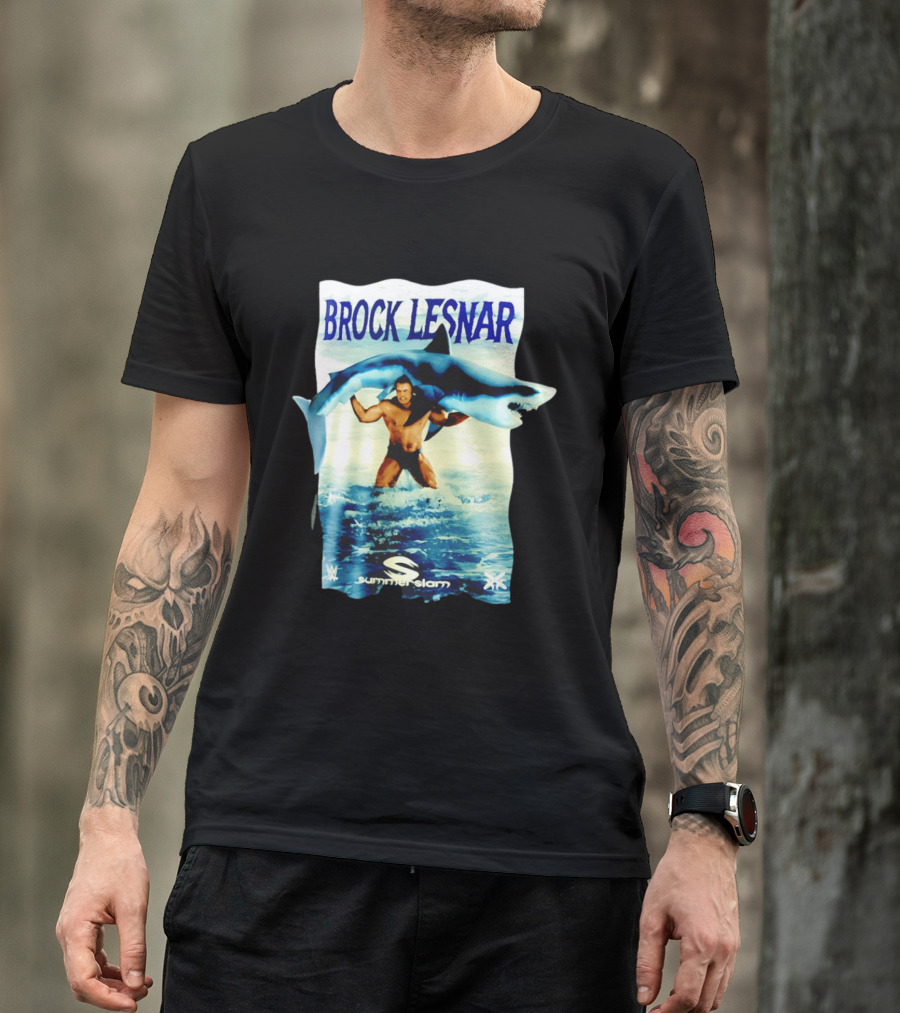 Brock Lesnar SummerSlam 2003 Shark WWE Wrestling Event T-Shirt