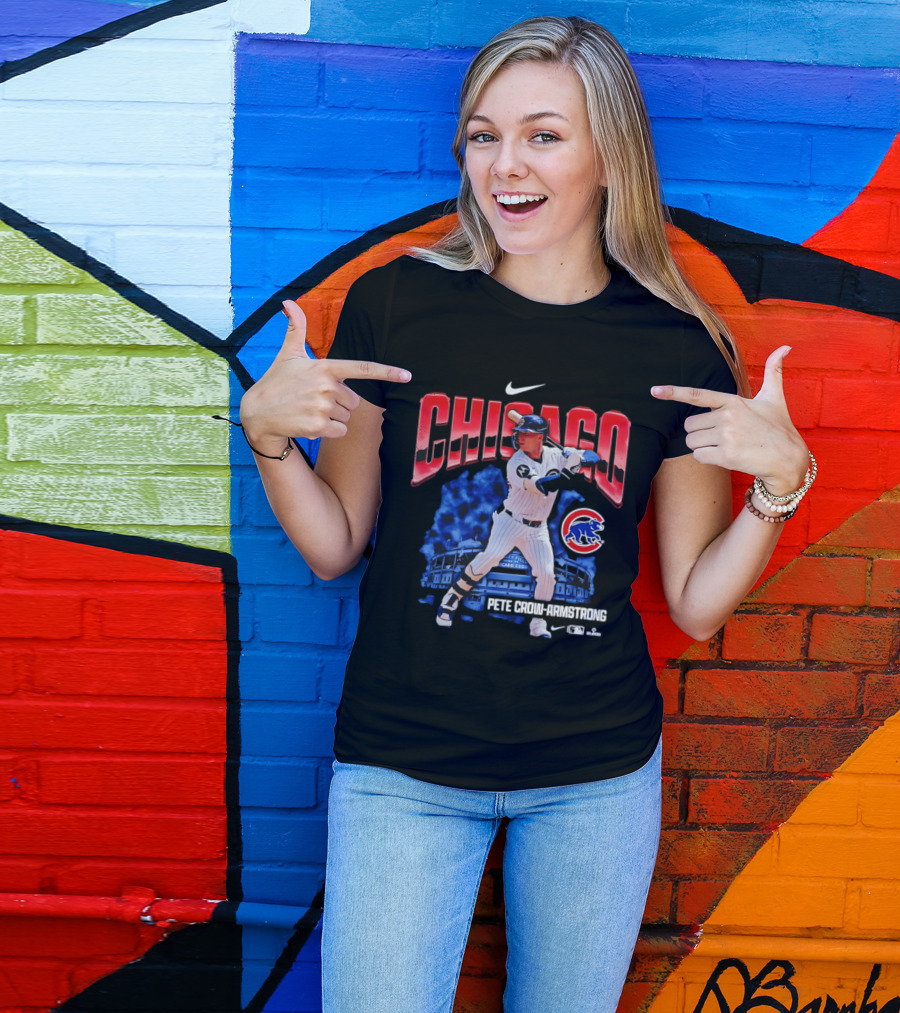 Chicago Cubs Pete Crow Armstrong Nike Wrigley Field Player Action T-Shirt