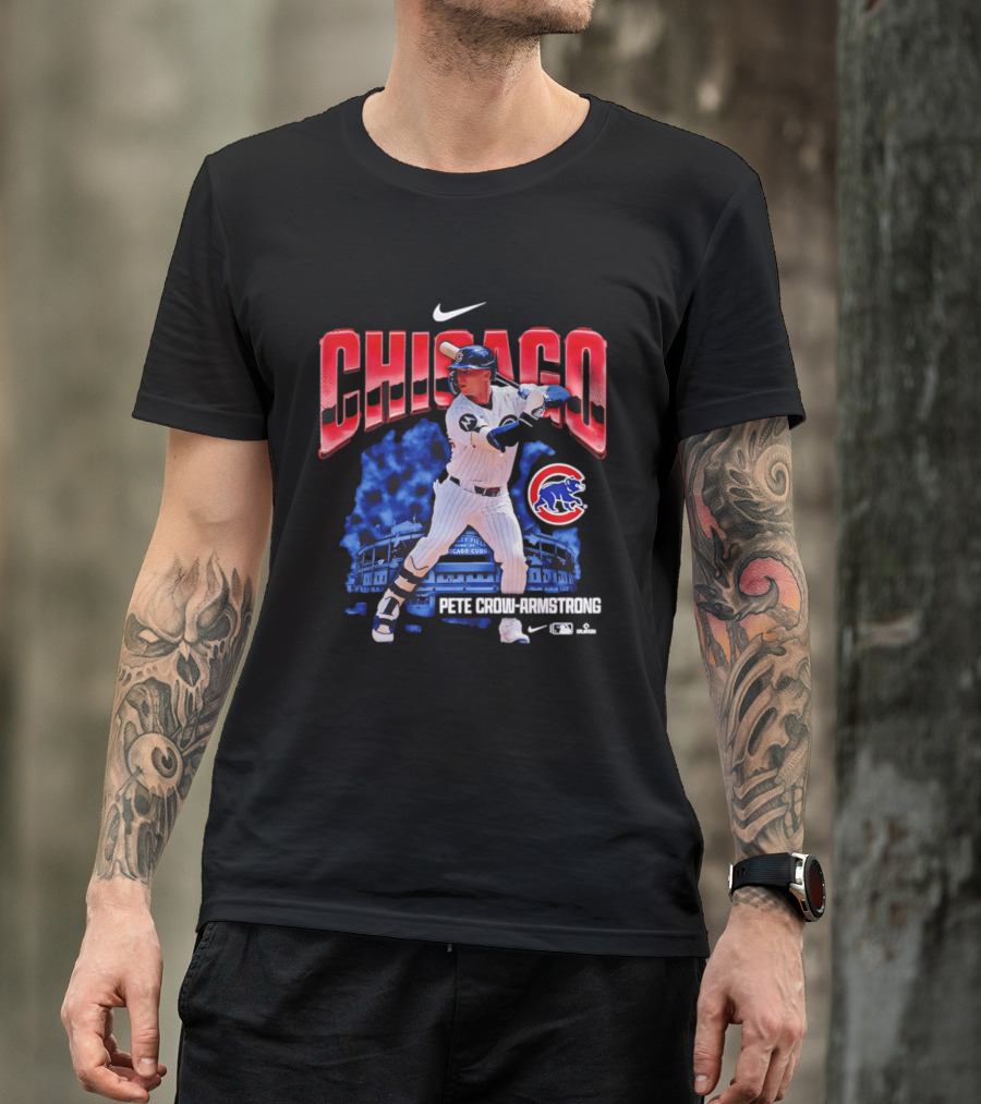Chicago Cubs Pete Crow Armstrong Nike Wrigley Field Player Action T-Shirt