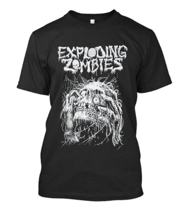 Exploding Zombies Horror Dripping Text Grunge Monster T-Shirt