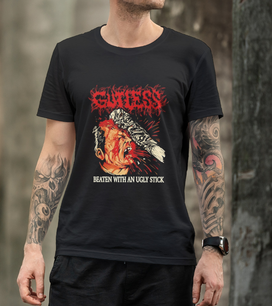 Gutless Beaten With An Ugly Stick Bloody T-Shirt