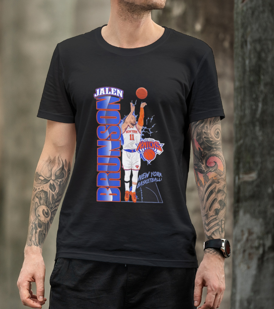 New York Knicks Jalen Brunson Basketball Number 11 T-Shirt