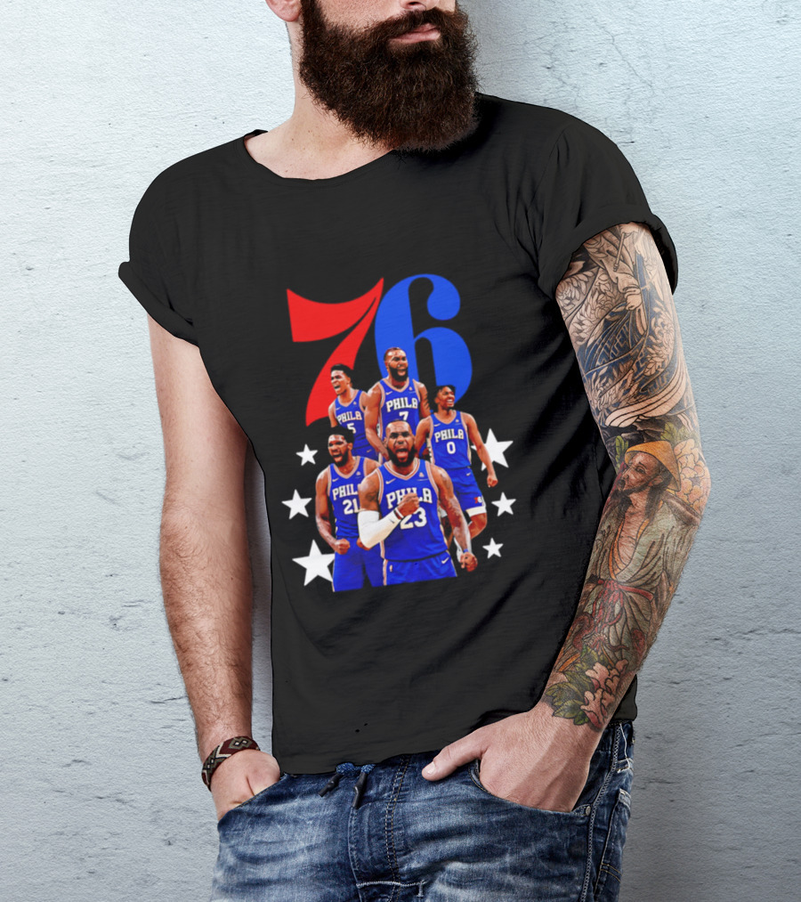 Philadelphia 76ers Players 23 21 7 0 Basketball Team Stars T-Shirt