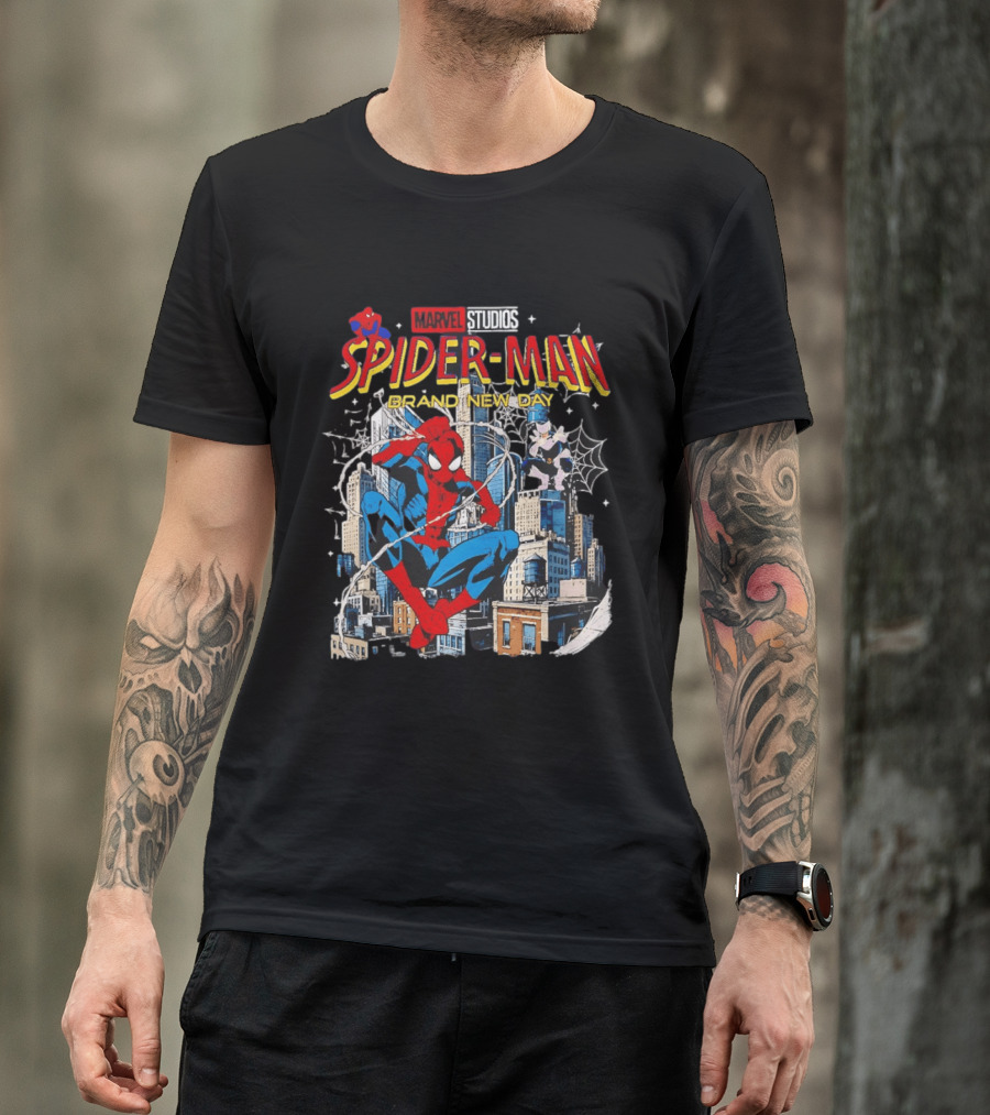 Marvel Studios Spider Man Brand New Day Web Hero City Swing Superhero T-Shirt