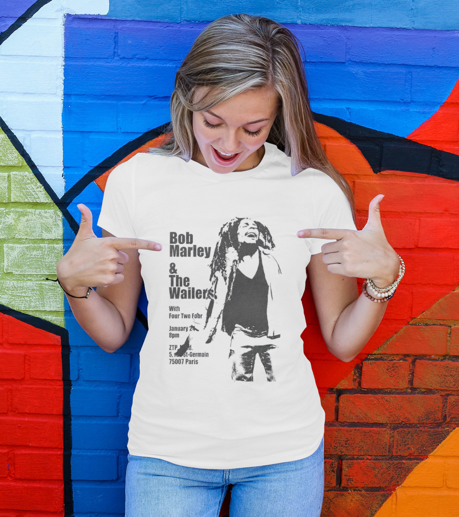 Bob Marley And The Wailers Hurricane Wisdom Kingston Jamaica Performance T-Shirt