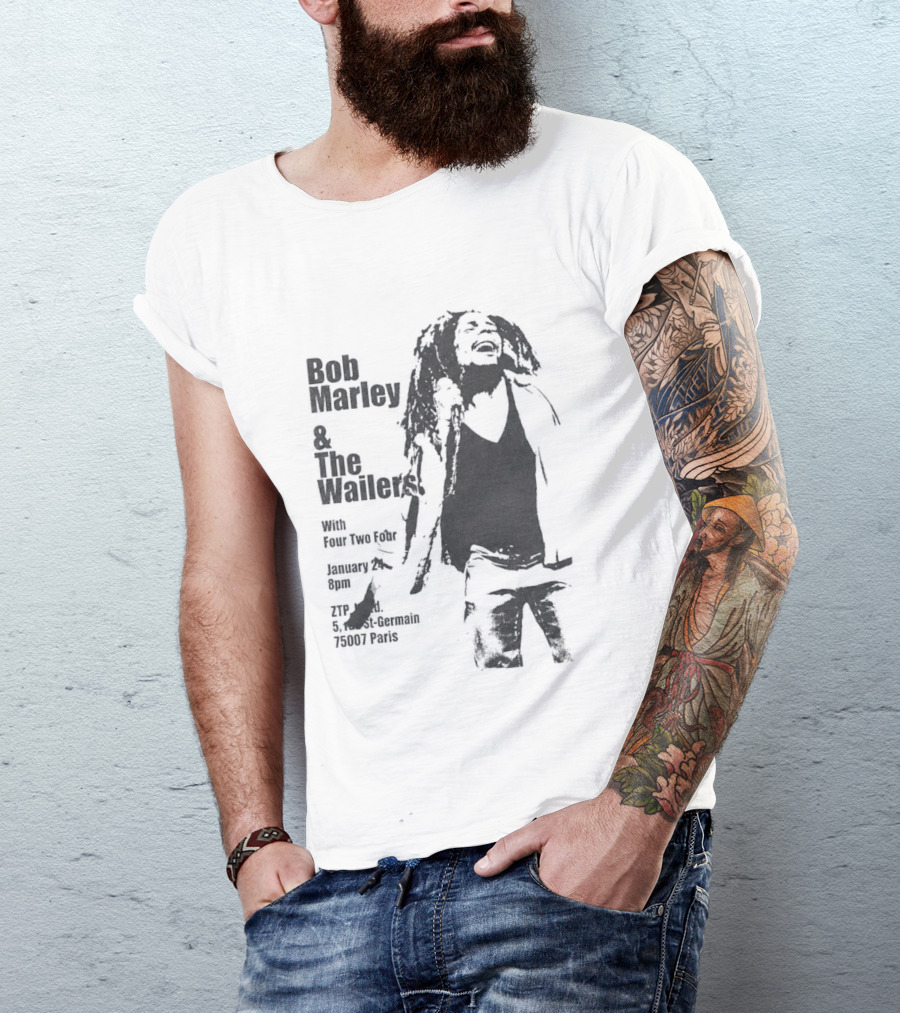 Bob Marley And The Wailers Hurricane Wisdom Kingston Jamaica Performance T-Shirt