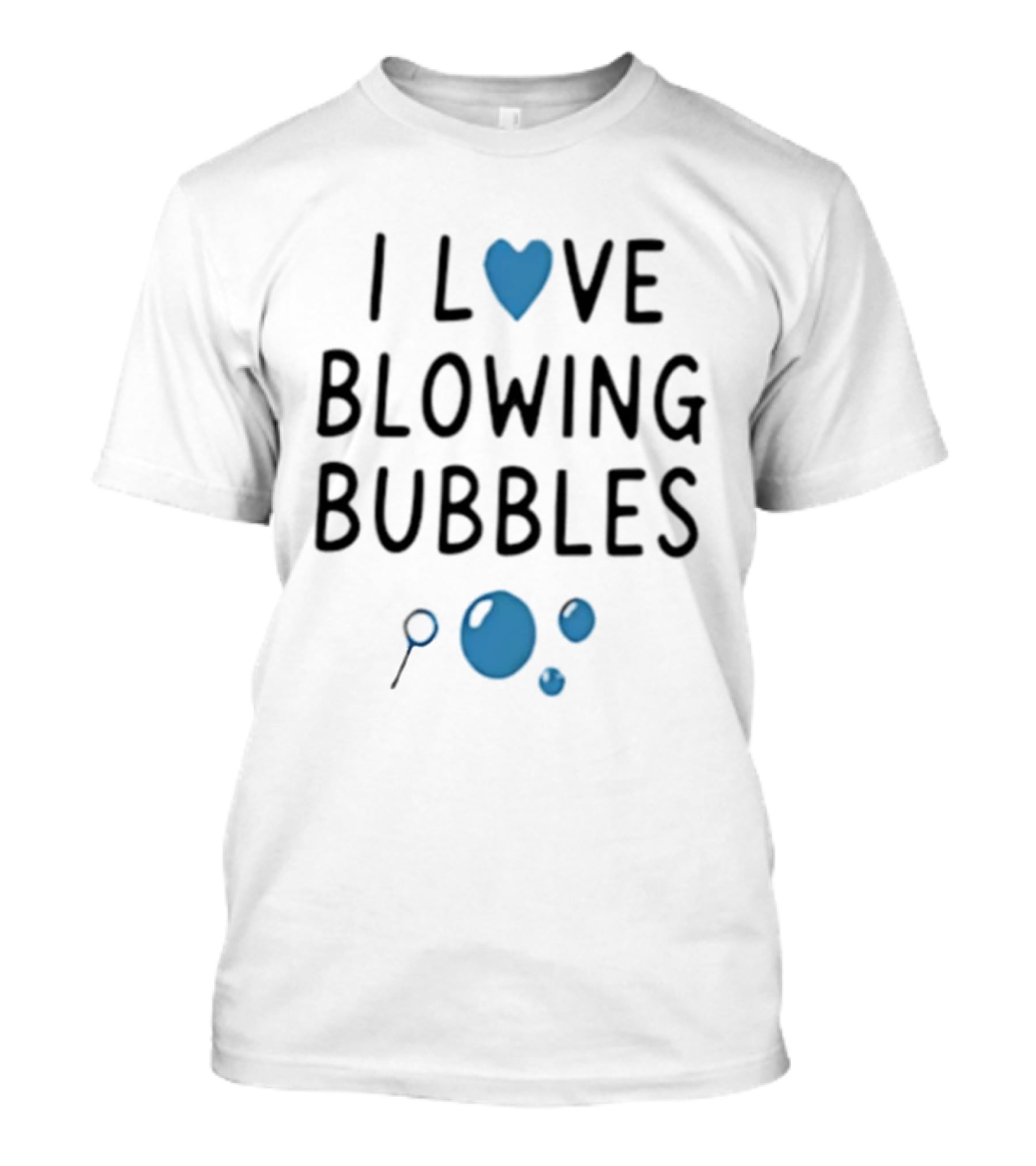 I Love Blowing Bubbles Heart Bubble Lover Magnifying Glass T-Shirt