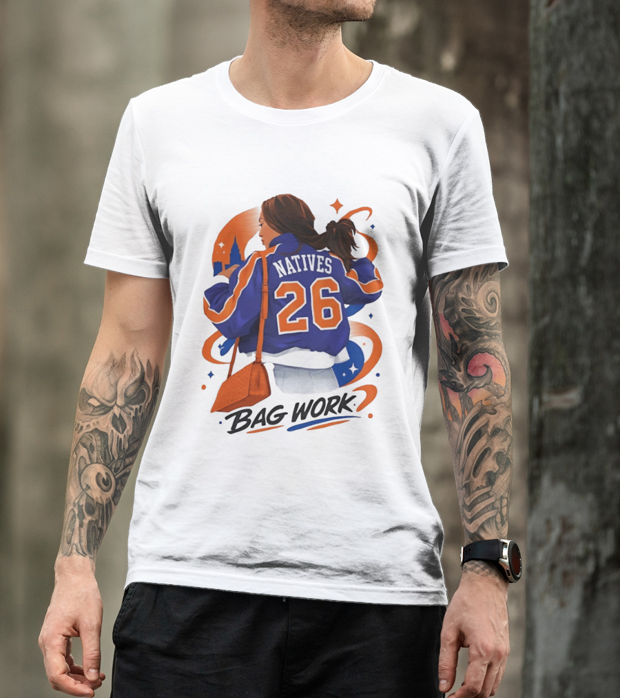 Jordyn Natives 26 Bag Work New York Knicks T-Shirt