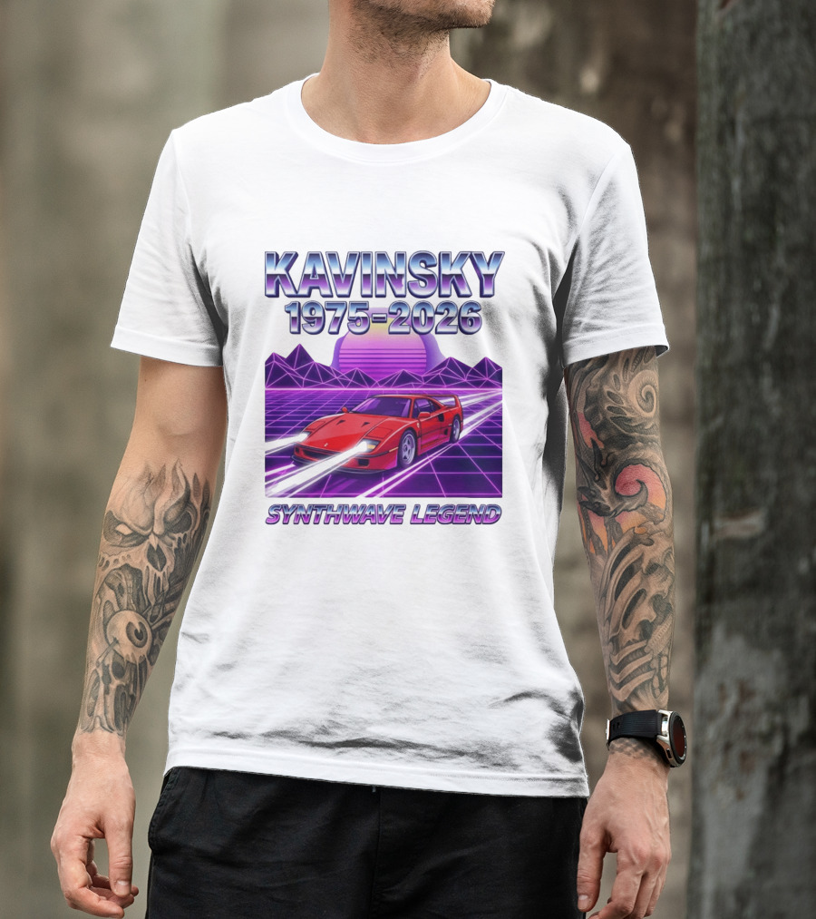 Kavinsky 1975 2026 Synthwave Legend Vaporwave Retro Car Aesthetic T-Shirt