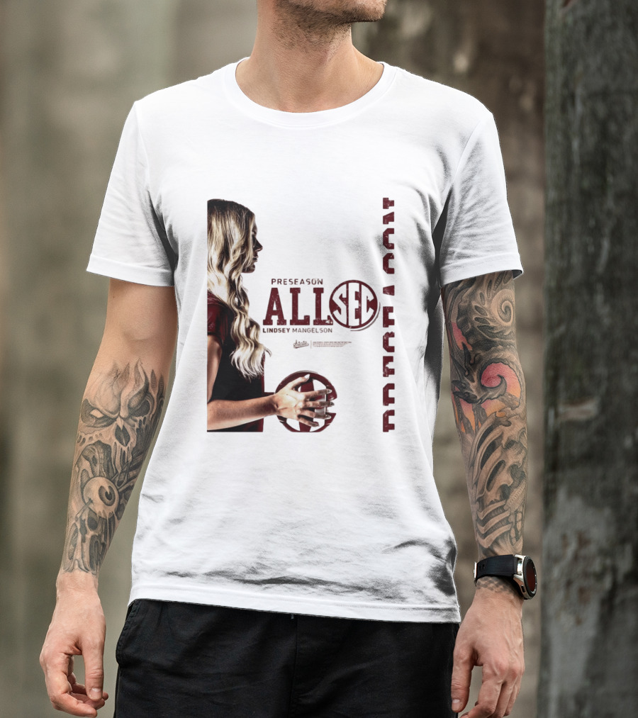 Preseason All SEC Lindsey Mangelson Mississippi State Volleyball 2026 T-Shirt