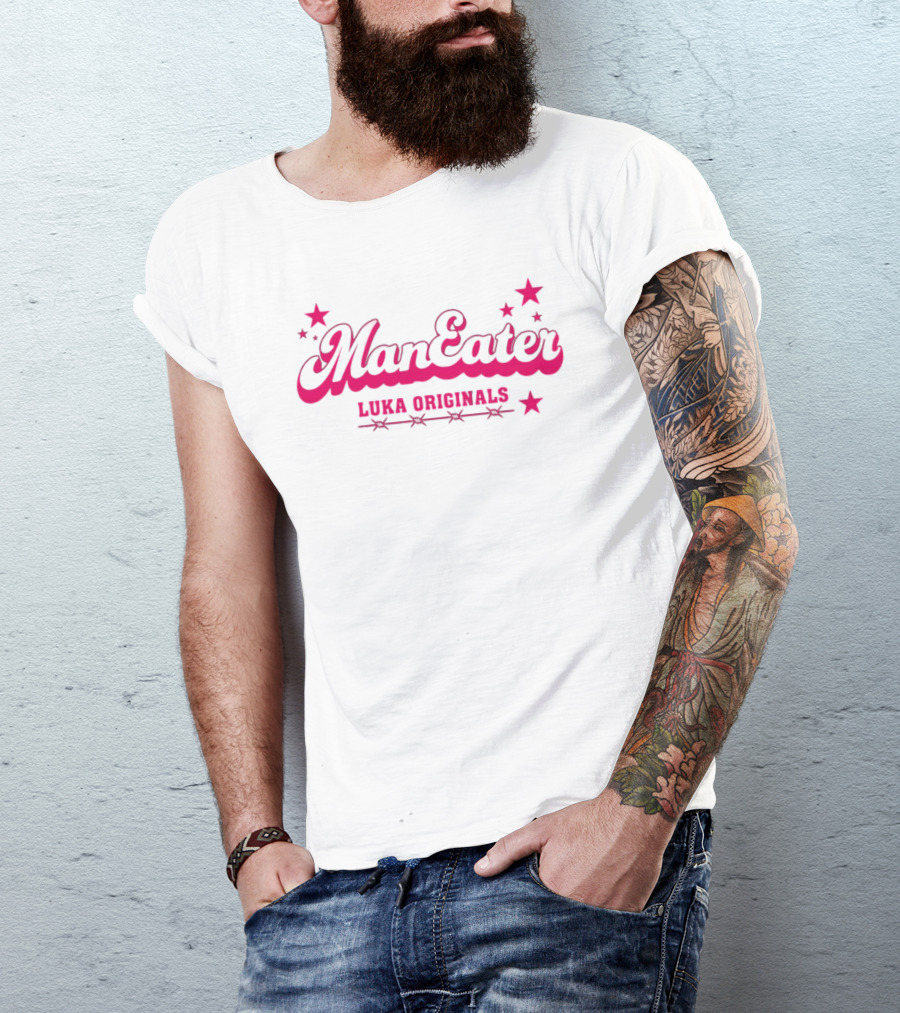 Man Eater Stars Luka Originals Bold Pink Sporty T-Shirt