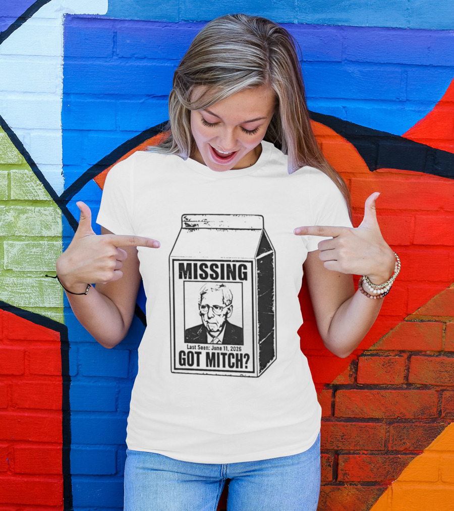Missing Mitch McConnell Got Mitch Milk Carton T-Shirt