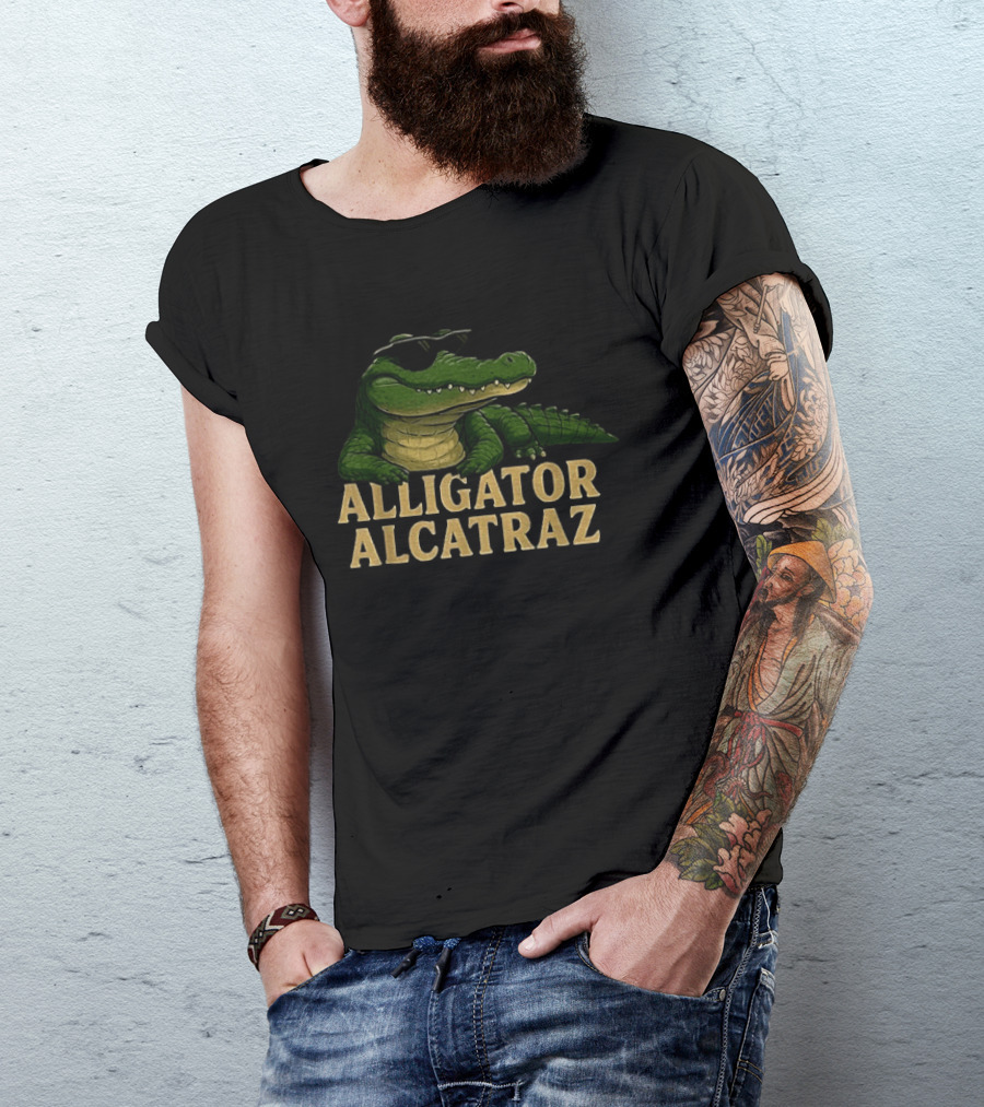 Alligator Alcatraz Sunglasses Meme Florida Humor T-Shirt
