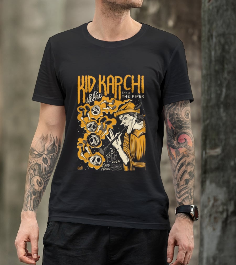 Kid Kapichi Unplugged Live The Piper July 19 20 2024 Semi Acoustic Hometown Show T-Shirt
