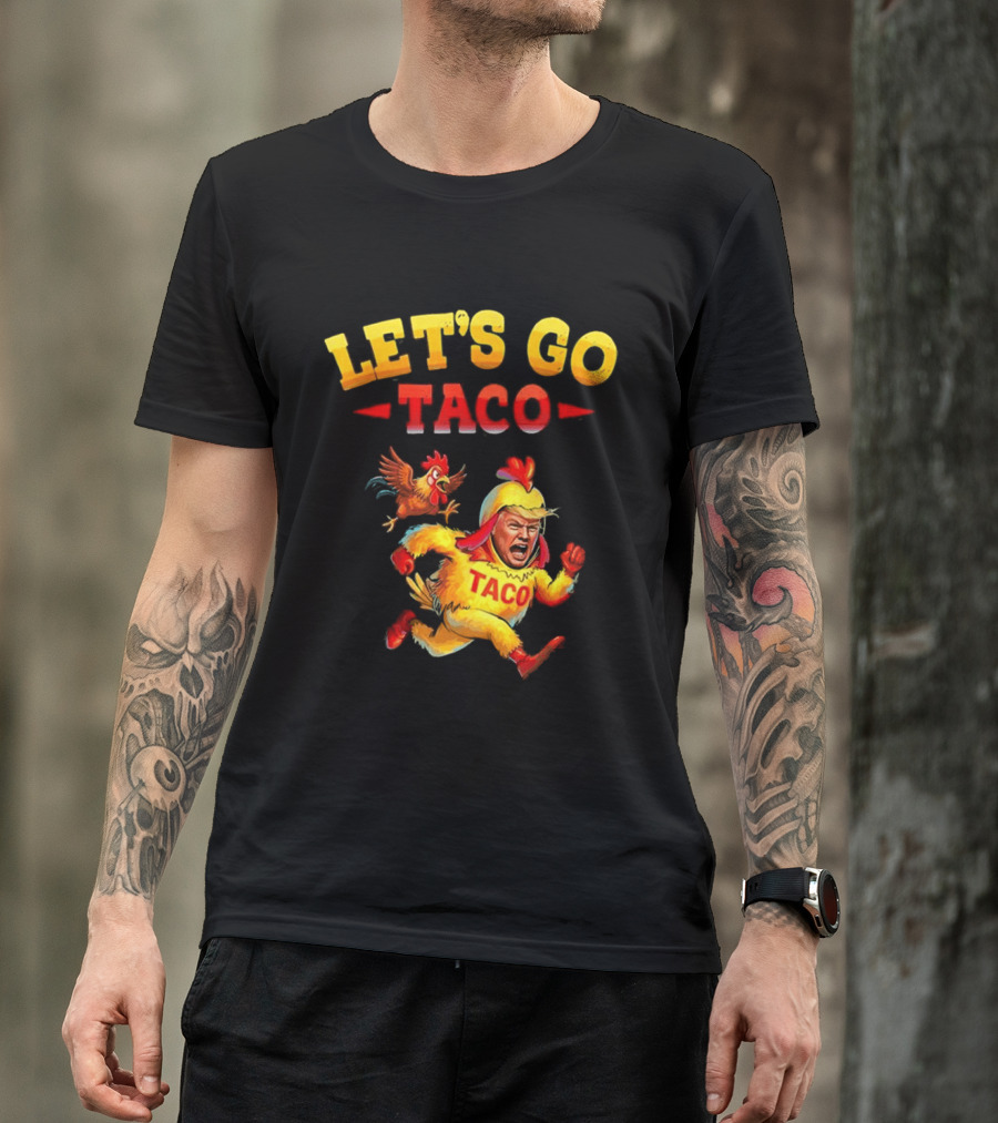 LET'S GO TACO Chicken Costume Running Man T-Shirt