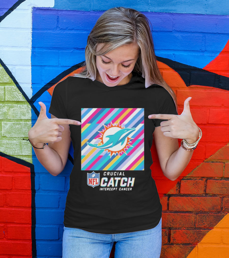Crucial Catch Intercept Cancer NFL Miami Dolphins 2024 T-Shirt