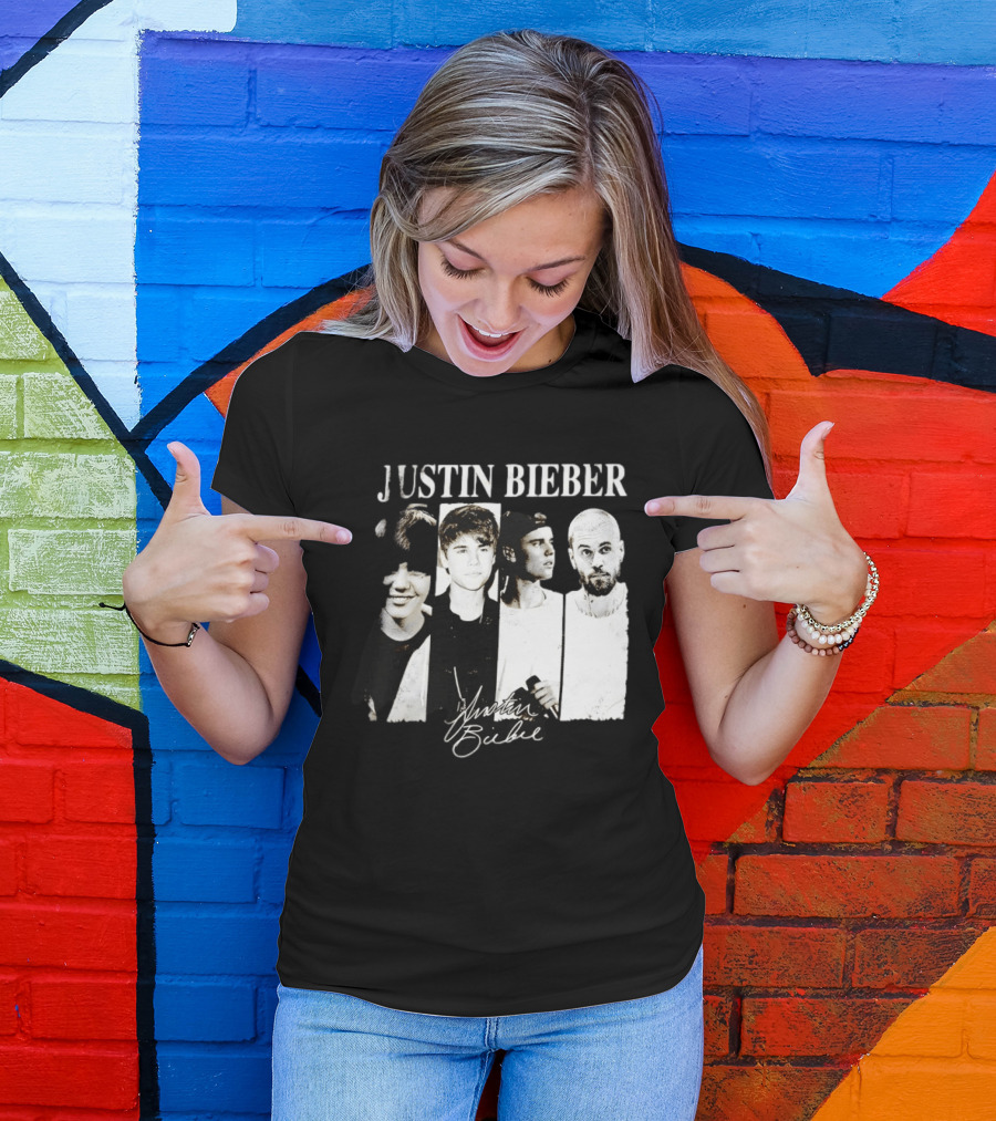 Justin Bieber Swag Evolution Signature Only Here T-Shirt