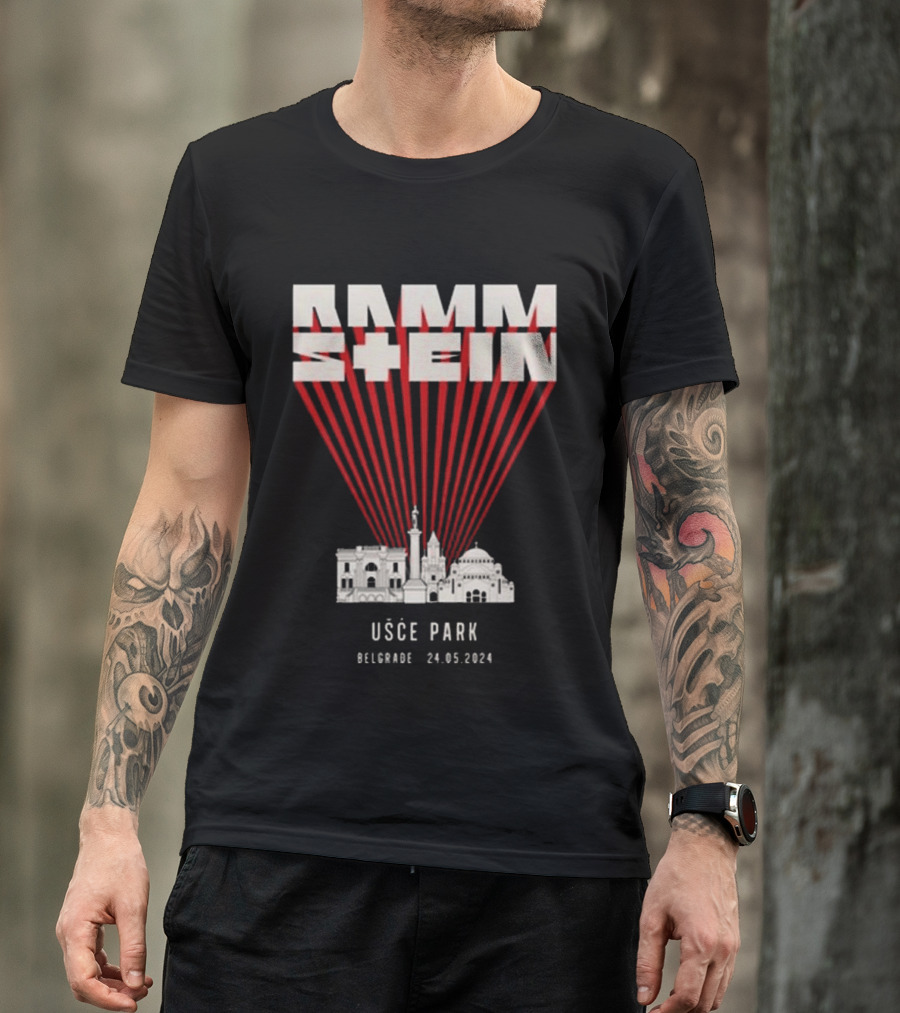 Rammstein Usce Park Belgrade 24 5 2024 Europe Stadium Tour T-Shirt