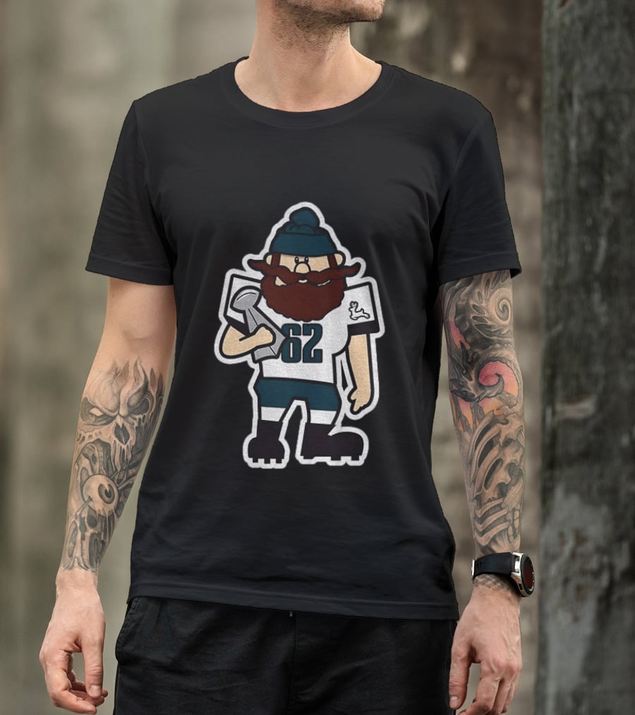 Yukon Cornelius 62 Philadelphia Eagles Football Trophy T-Shirt