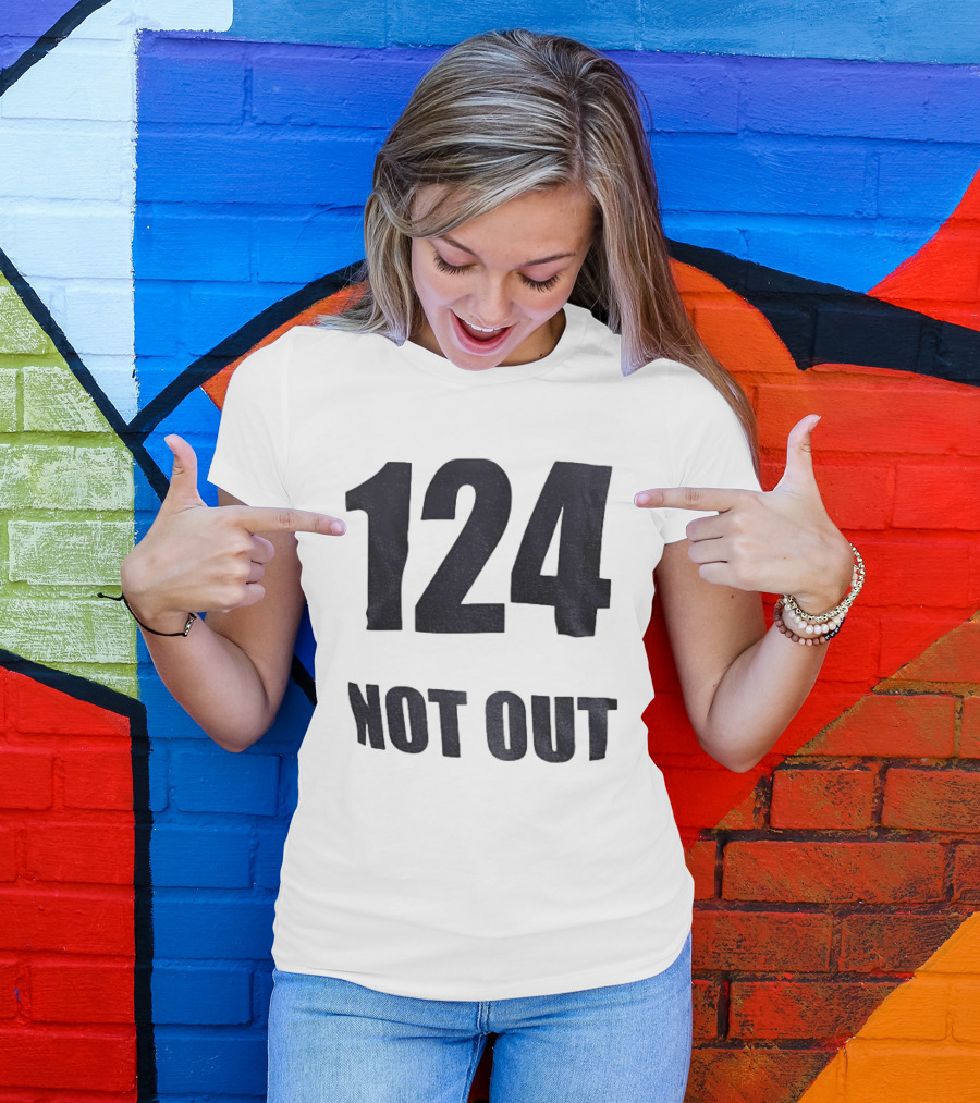 124 Not Out India Political T-Shirt