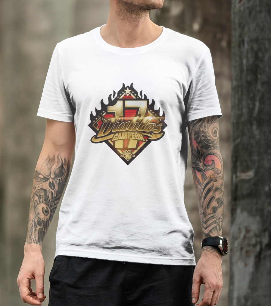 Diablos Rojos Del Mexico 17 Campeon LMB Serie Del Rey 2024 T-Shirt