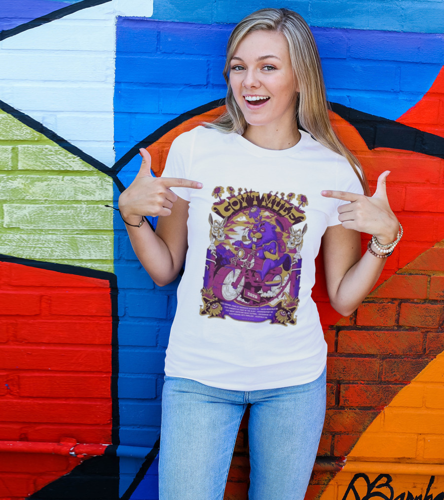 Gov't Mule Summer Tour 2026 Psychedelic Bear Riding Motorcycle Concert Dates And Locations T-Shirt