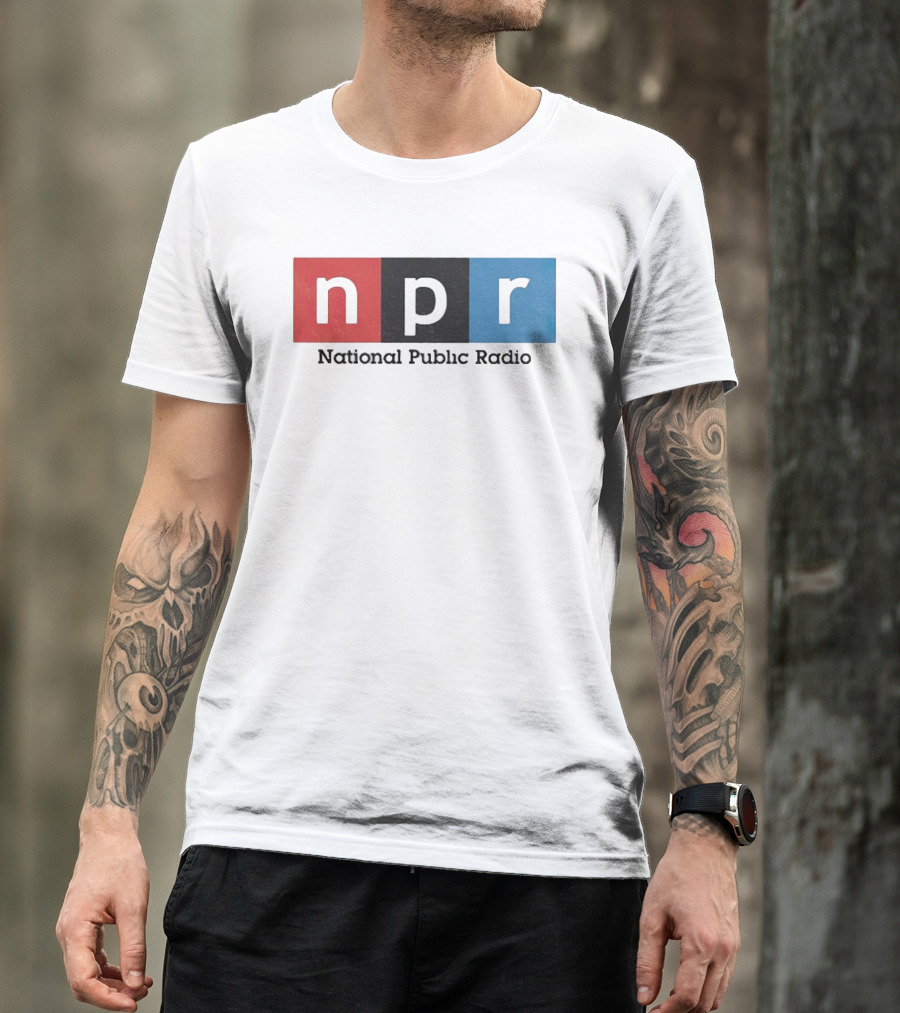 NPR National Public Radio Iconic Logo Red Black Blue T-Shirt