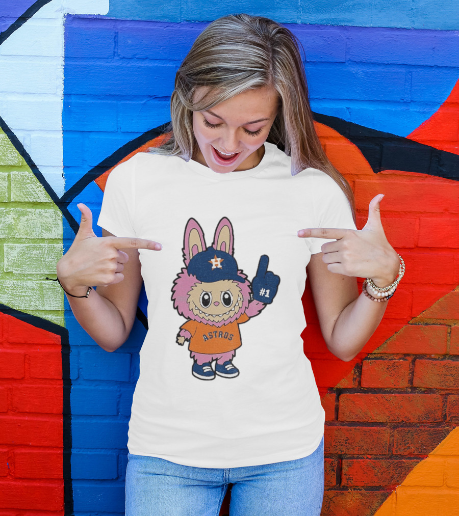 Labubu Astros 2025 Pink Houston MLB Baseball Sports T-Shirt