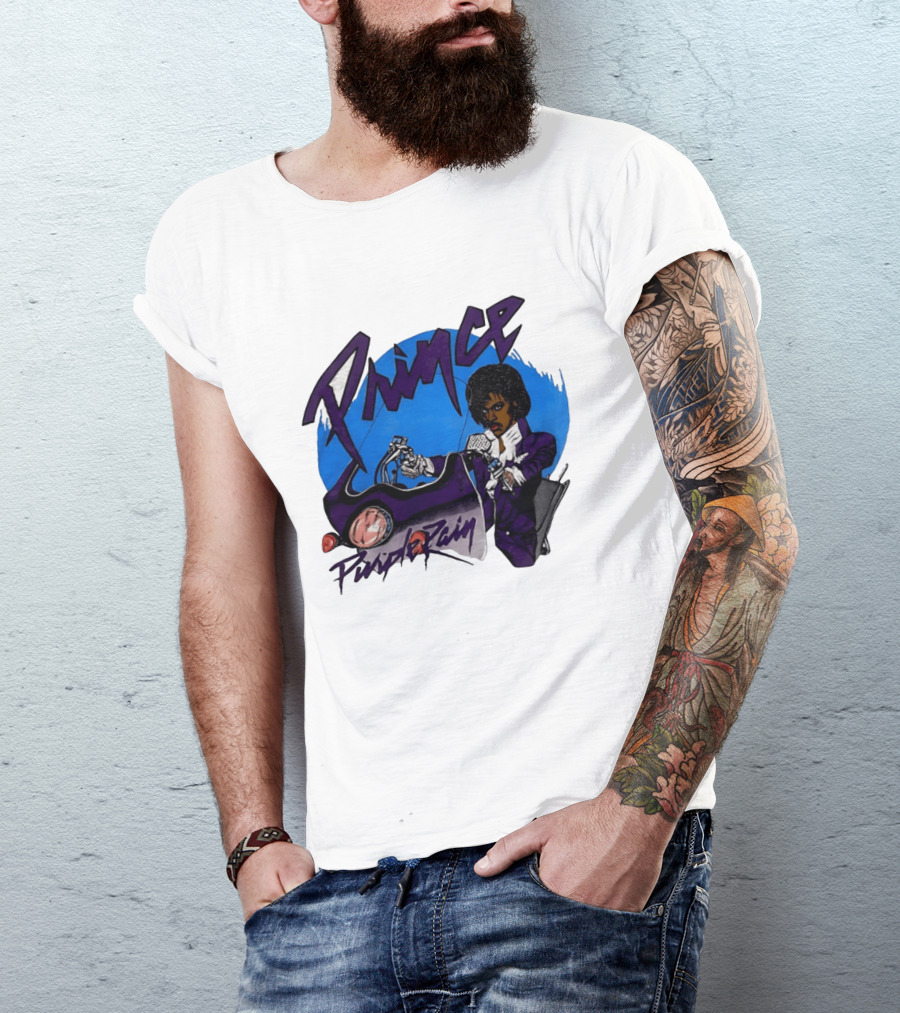 Prince Purple Rain Motorcycle 80s Music T-Shirt