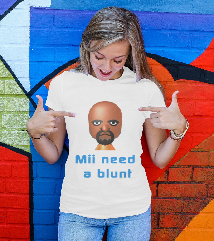 Mii Need A Blunt Funny Gaming Meme T-Shirt