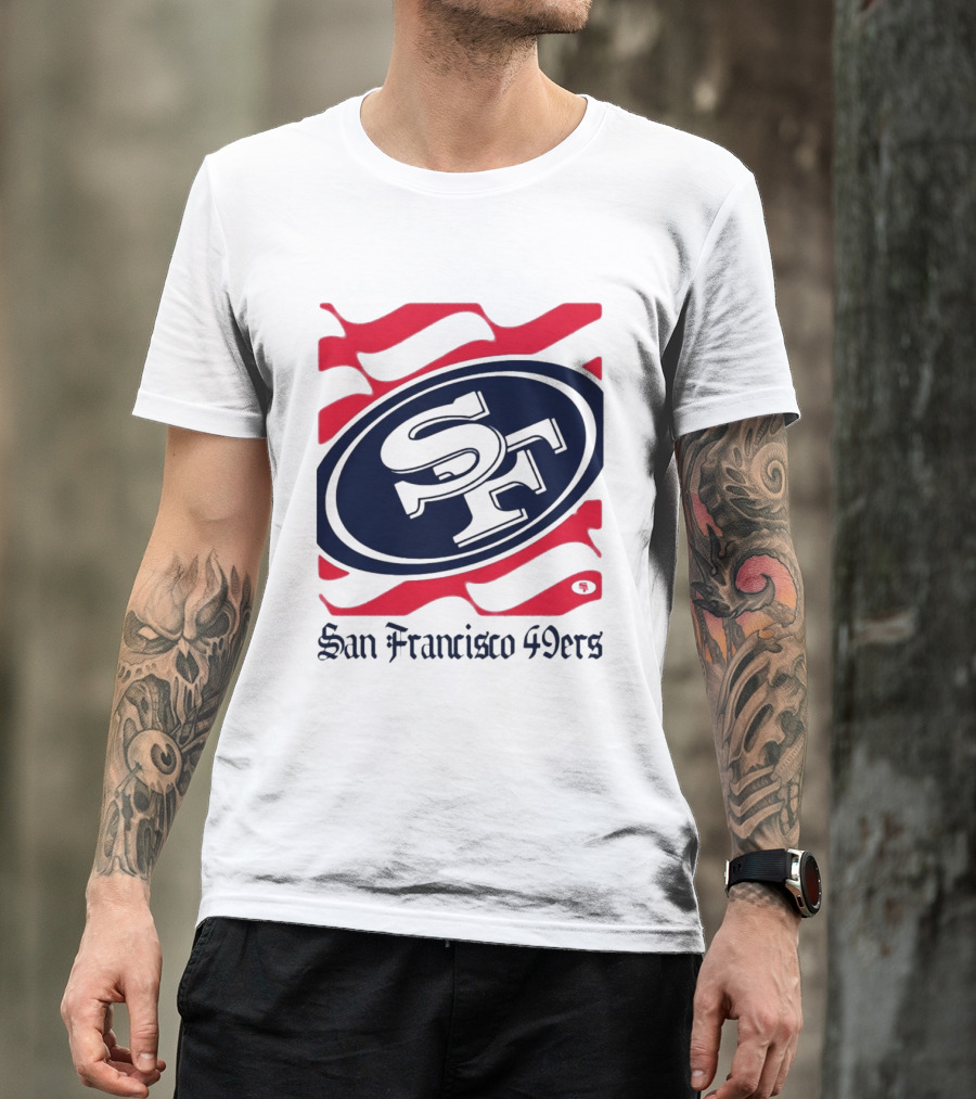 San Francisco 49ers SF Flag Heritage Wordmark T-Shirt