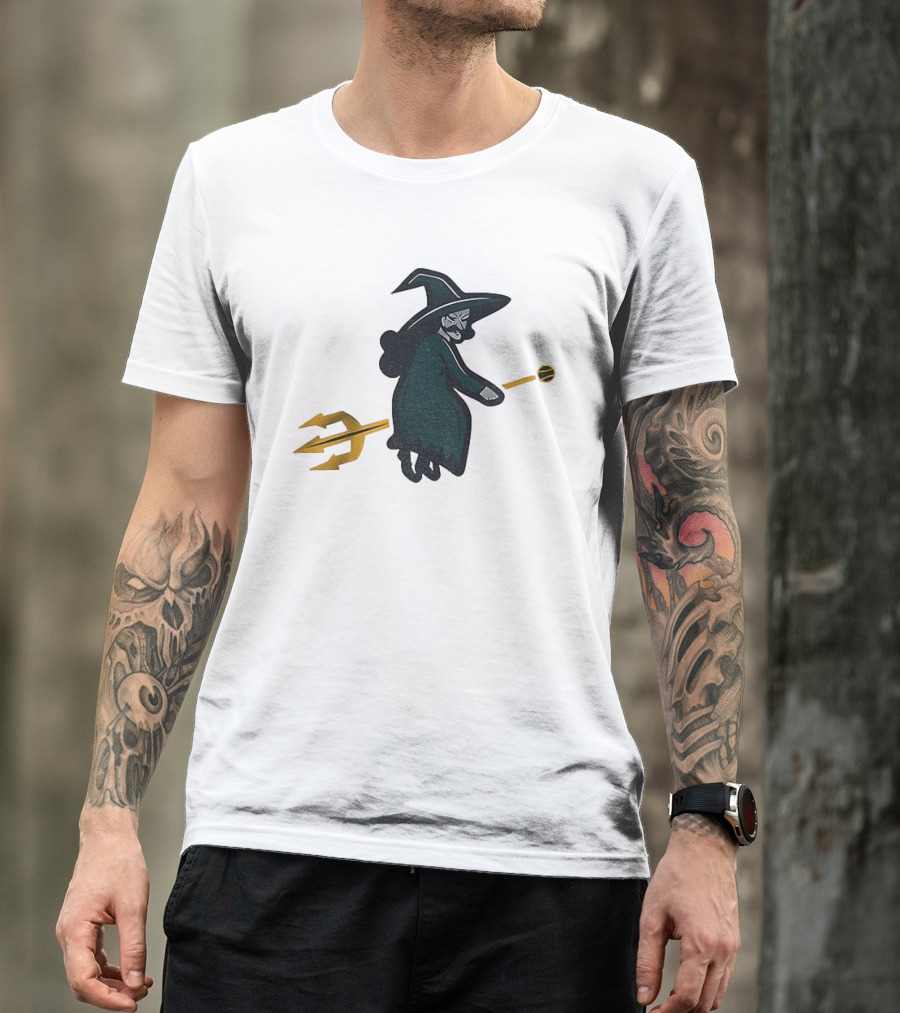 Witches Rally Seattle Mariners MLB Baseball 2025 Cartoon Trident Broomstick T-Shirt