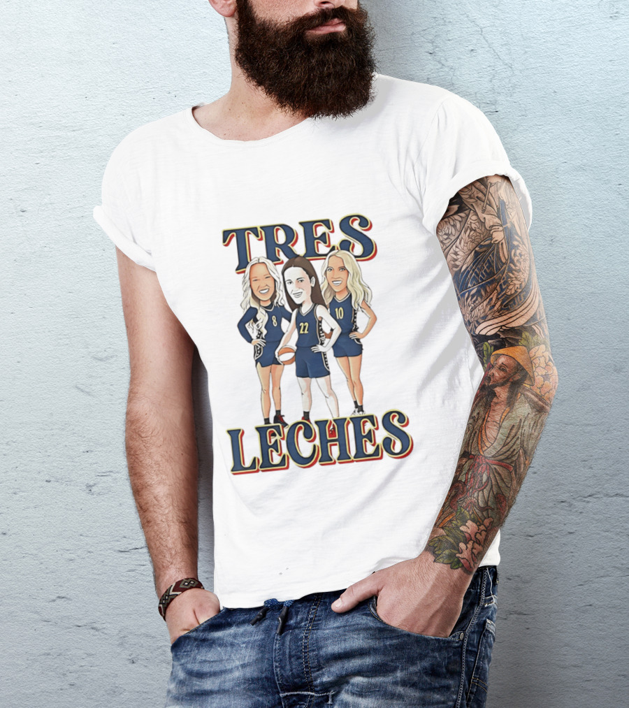 Tres Leches Basketball Players Team Cartoon Characters T-Shirt